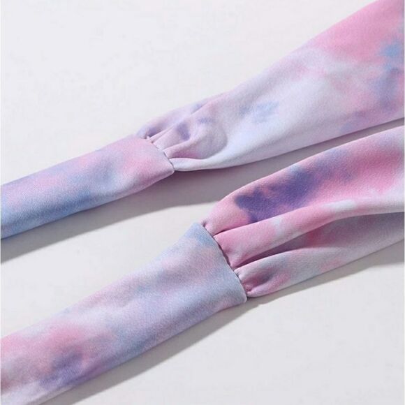 Pastel Tie Dye Criss Cross Bikini 2 Piece Swimsuit - Picture 6 of 8